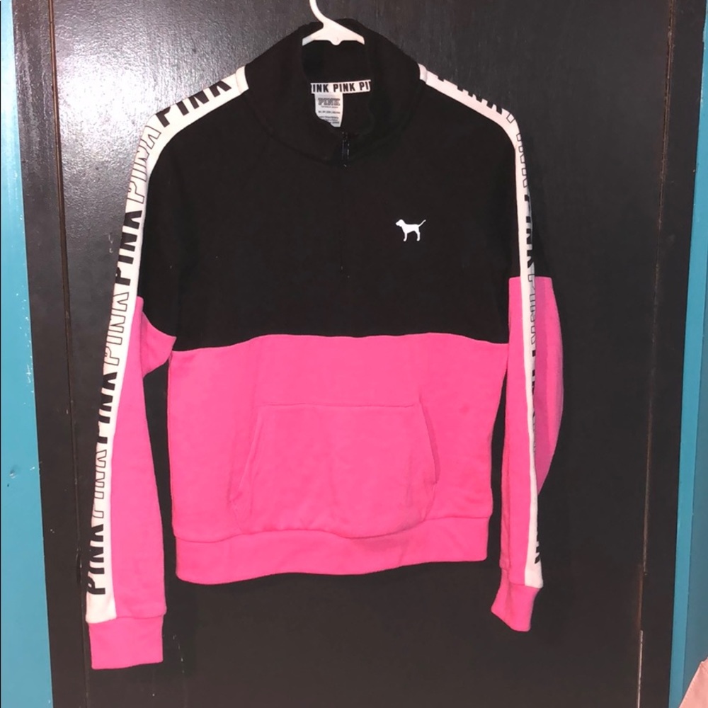 PINK half zip pullover